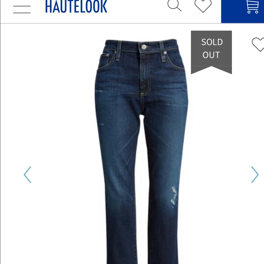 AG Isabelle high waist straight leg crop